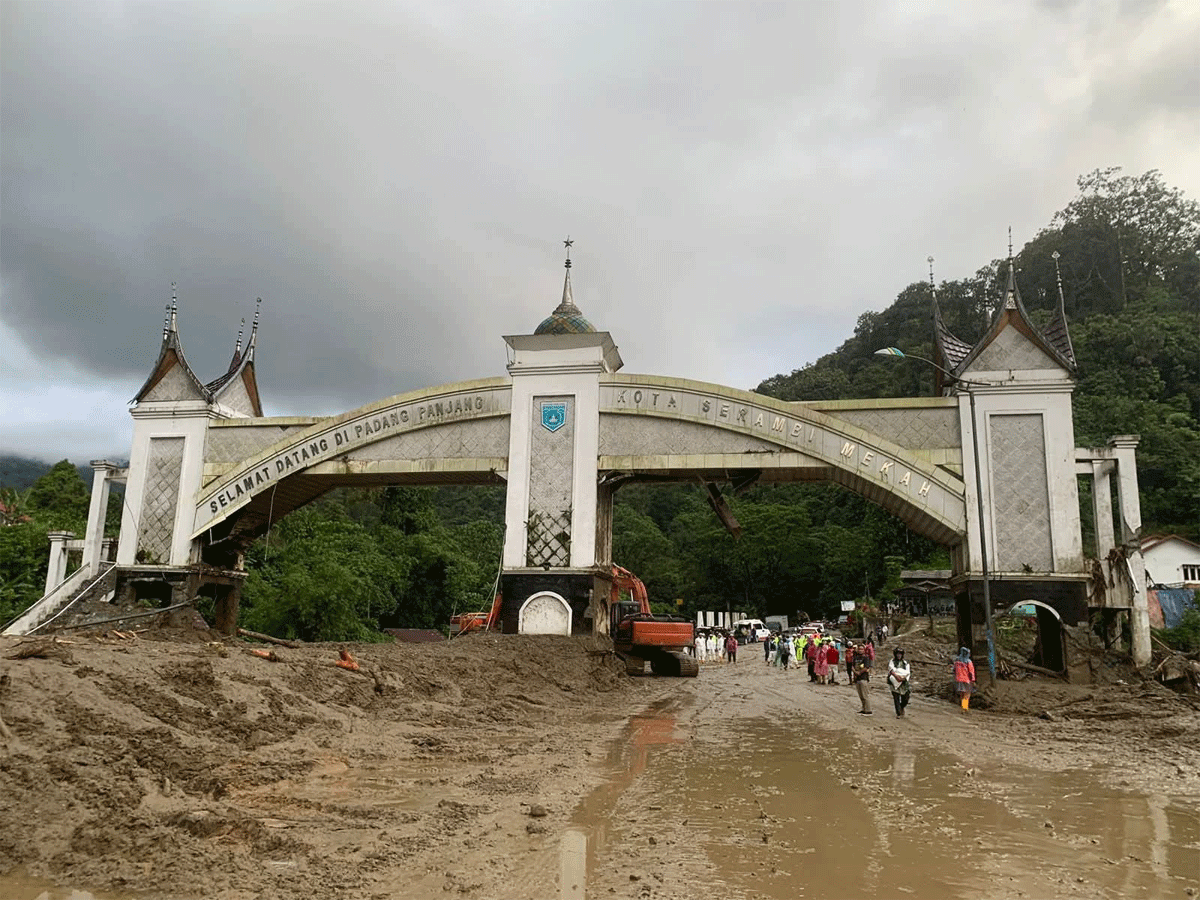 Salah satu titik bencana di Tanah Datar. (katasumbar)