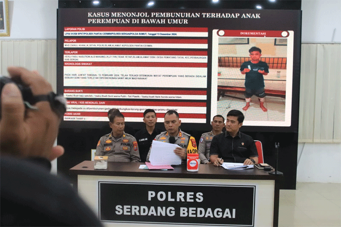Jumpa pers akhir tahun Polres Serdang Bedagai.