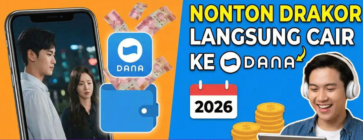 Aplikasi nonton dapat salds DANA. (bungkuselatan.id)