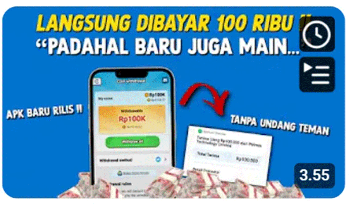 Game penghasil Saldo DANA tanpa deposit (YouTube Bro Gaptek)