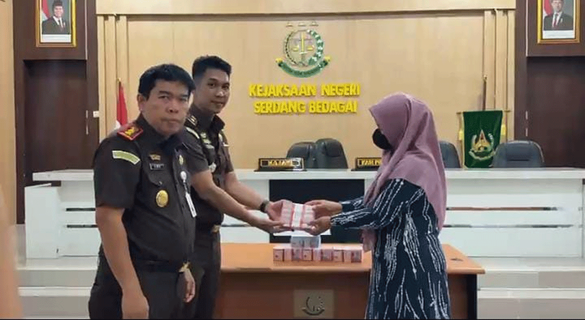 Kejaksaan Negeri (Kejari) Serdang Bedagai (Sergai) menerima pembayaran uang pengganti kerugian keuangan negara.
