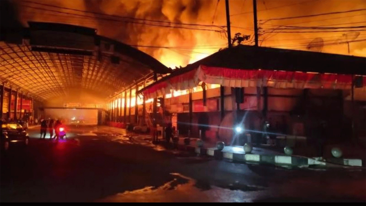 Pasar Payakumbuh yang terbakar Agustus 2025 lalu.