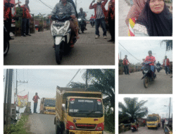 Tertibkan Lalu Lintas, Anggota Koti Pemuda Pancasila Tanjung Beringin Hadir di Jembatan Nagur
