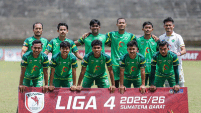 Pemain PSPP di Liga 4 Sumbar. (Kominfo)