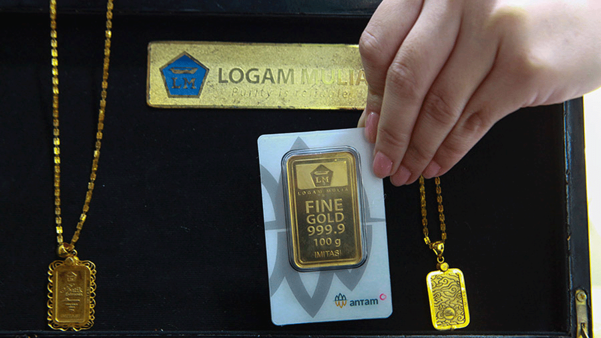 Harga emas Antam makin berkilau. (Bloomberg Technoz)