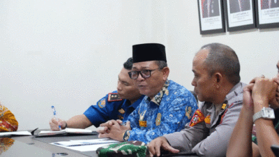 Rapat persiapan malam takbiran dan Salat Idul Fitri di Pemkab Kuansing.