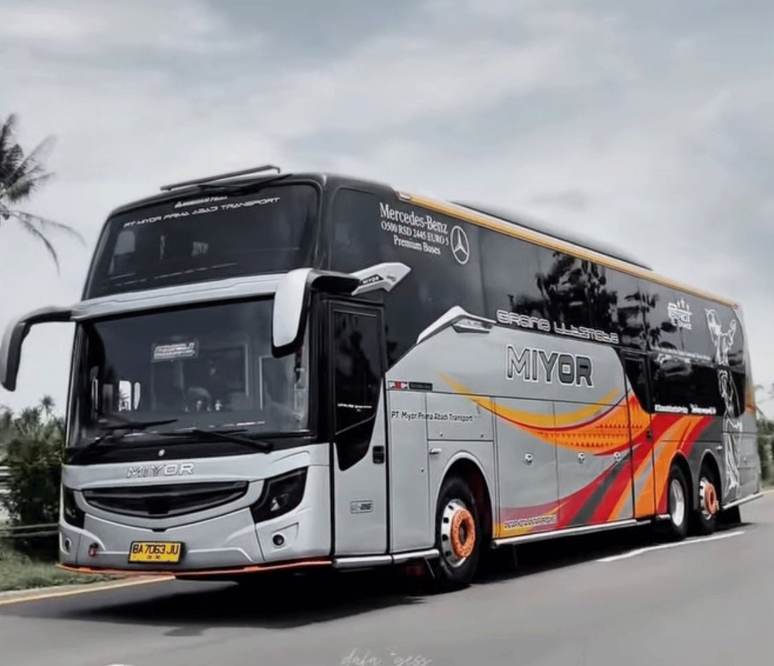 Salah stau armada bus Miyor.