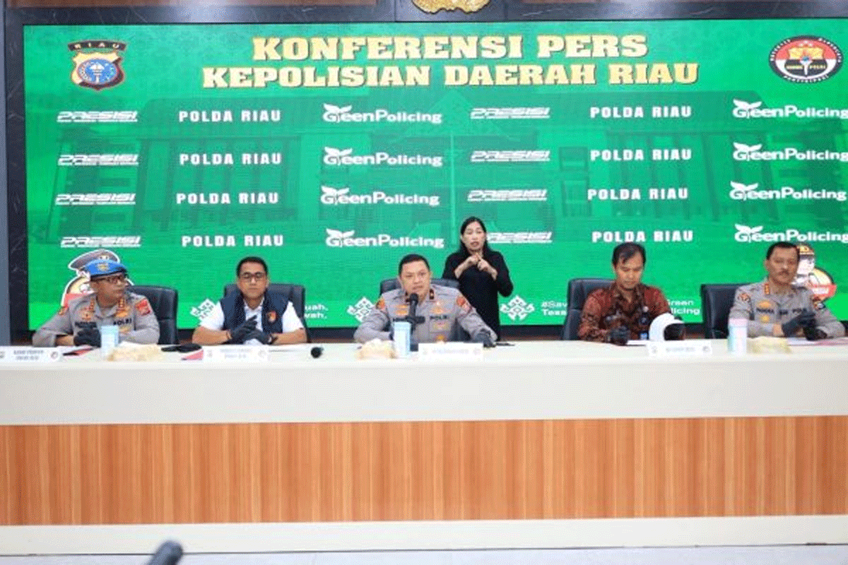 Jumpa pers Polda Riau