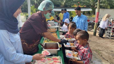Murid SD antusias nikmati MBG