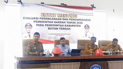 Plt. Kepala Bappeda Kabupaten Buteng, mendampingi Tim BPKP Perwakilan Sultra untuk melakukan EVRAN pada OPD lingkup Pemkab Buteng