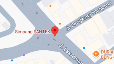 Nama simpang di Batam yang tertera di Google Maps