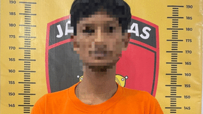 Terduga pelaku yang diamankan polisi