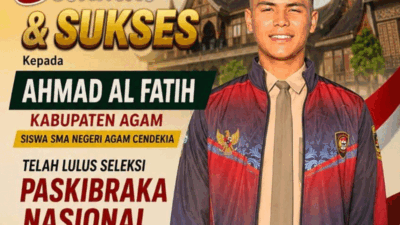 Bikin Bangga, Pelajar Asal Agam Lolos Paskibraka Nasional 10 paskibraka