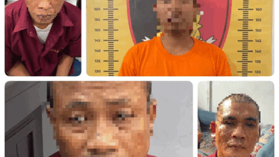 Terduga pelaku yang diamankan polisi