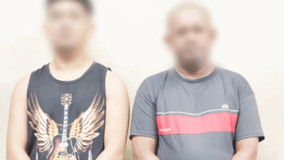 Dua pelaku narkoba yang diamankan polisi