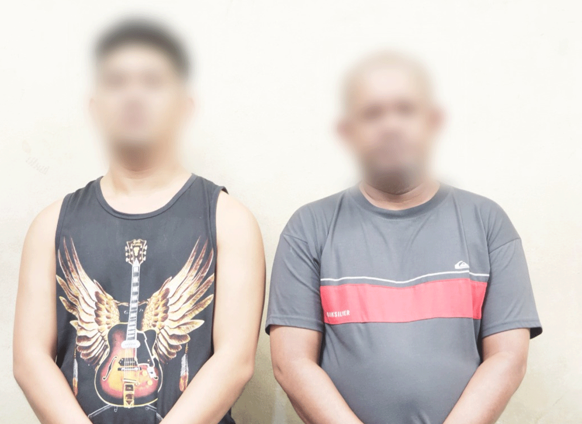 Dua pelaku narkoba yang diamankan polisi