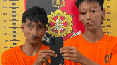 Dua pelaku yang diamankan polisi