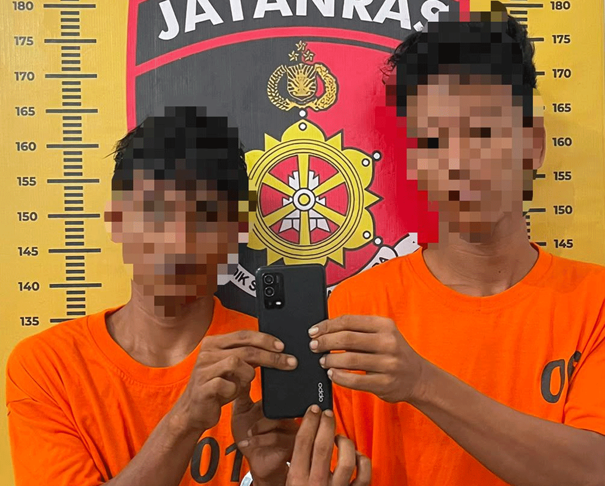 Dua pelaku yang diamankan polisi