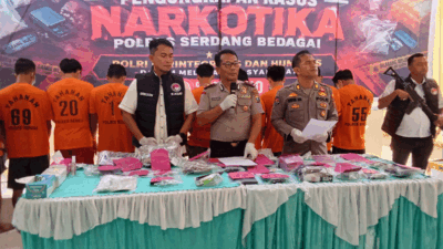 Jumpa pers Polres Sergai terkait Operasi Antik