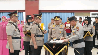 Kapolda Riau Pimpin Sertijab Pejabat Utama dan kapolres jajaran