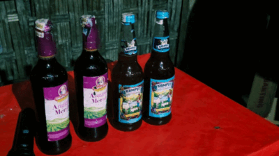 Tekan Angka Kejahatan Penyakit Masyarakat, Polsek Dolok Masihul Sita Puluhan Botol Miras Tanpa Izin 8 Barang bukti yang diamankan polisi