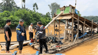 Penertiban tambang emas ilegal di Kuansing. (riau.go.id)