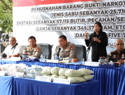 Polda Riau Musnahkan Narkoba Rp69,7 Miliar, Gagalkan Jaringan Internasional dan Selamatkan Hampir Sejuta Jiwa