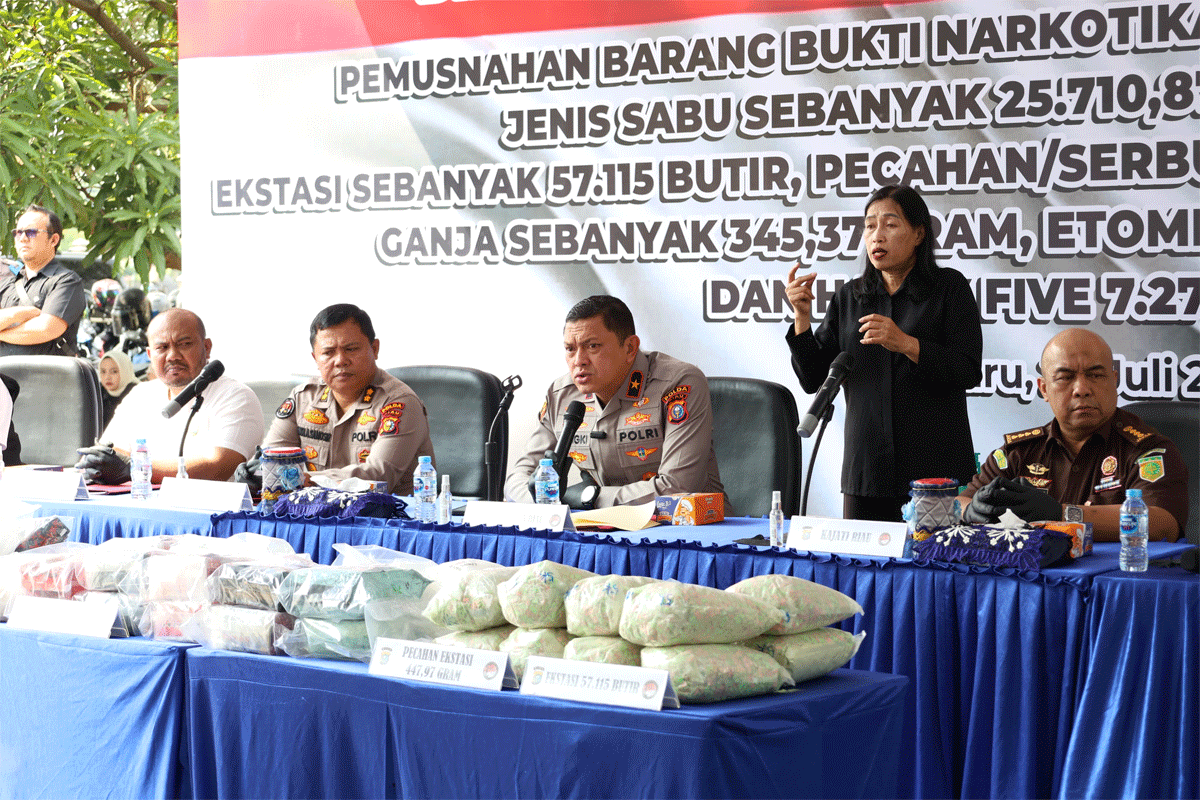Jumpa pers Polda Riau