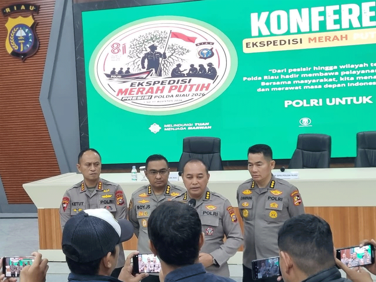 Ekspedisi Merah Putih Presisi 2026 Segera Dimulai, Polda Riau Hadirkan Negara hingga Pulau Terluar 1 Jumpa pers Polda Riau