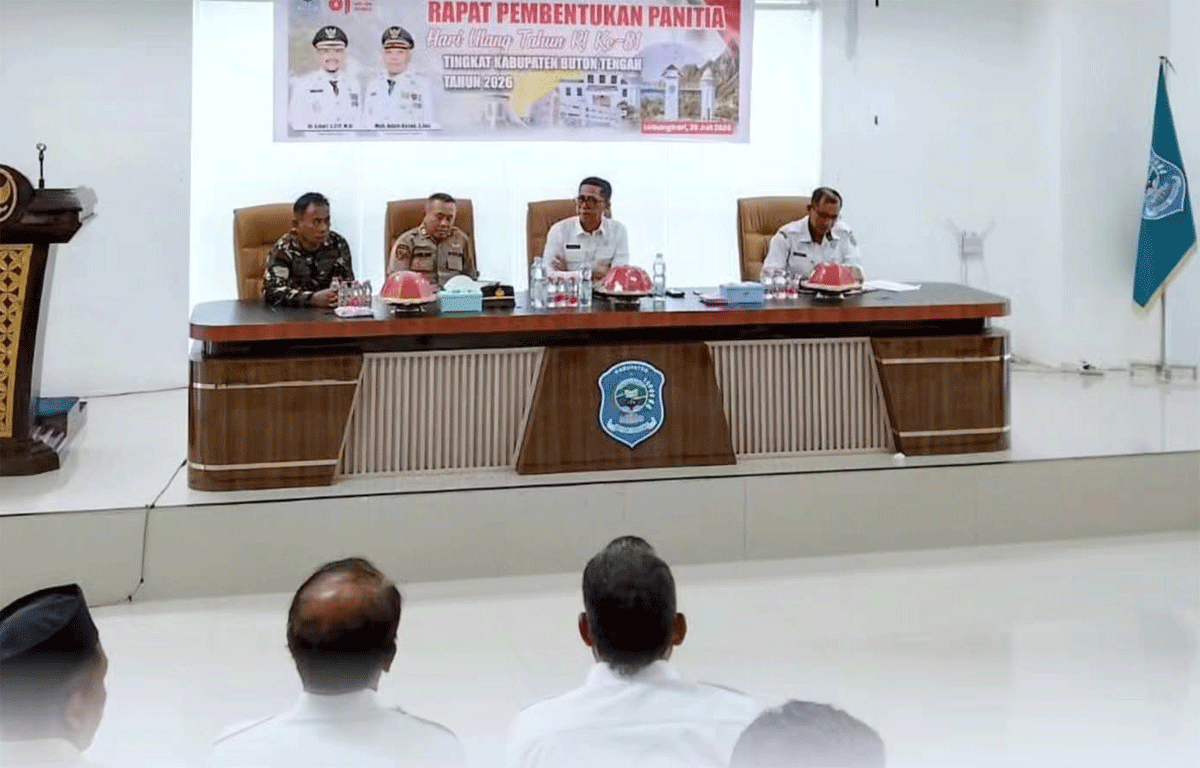 Jelang HUT RI Ke-81, Pemkab Buton Tengah Siapkan Perayaan Meriah dan Penuh Kejutan 1 Rapat HUT RI di Pemkab Buteng
