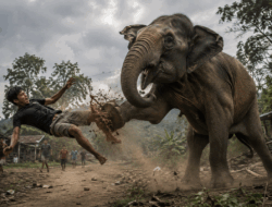 Remaja 18 Tahun Terluka Usai Terkena Tendangan Gajah Liar di Bengkalis