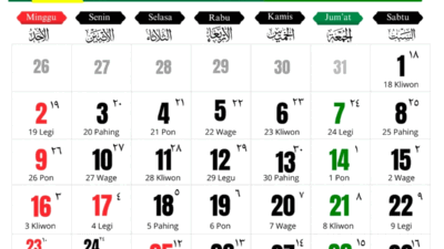 Kalender Agustus 2026