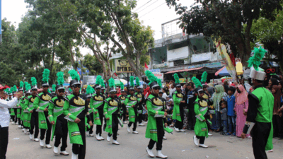 Pawai pembangunan di Bungo