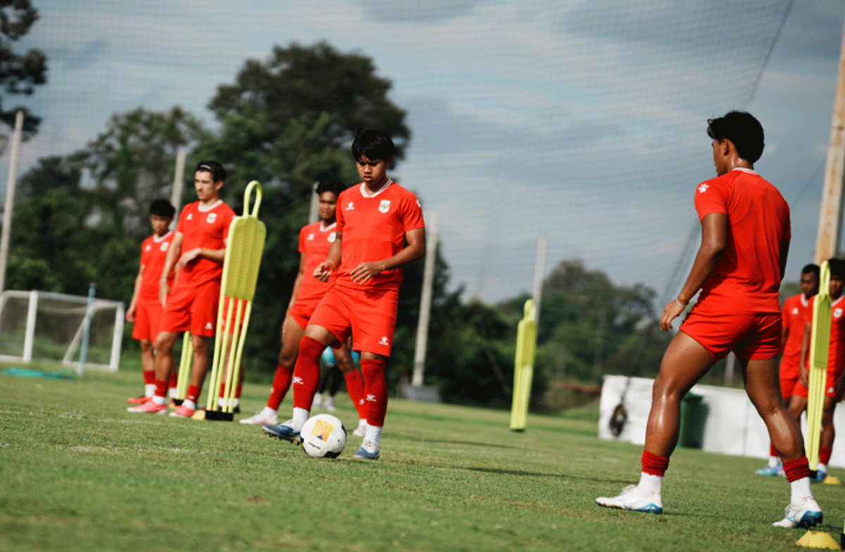 Pemain timnas jalani latihan. (pssi)