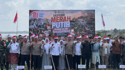 Ekspedisi Merah Putih Presisi Tiba di Pelalawan, Warga Terima Sembako, Mesin Katinting hingga Bantuan Sekolah
