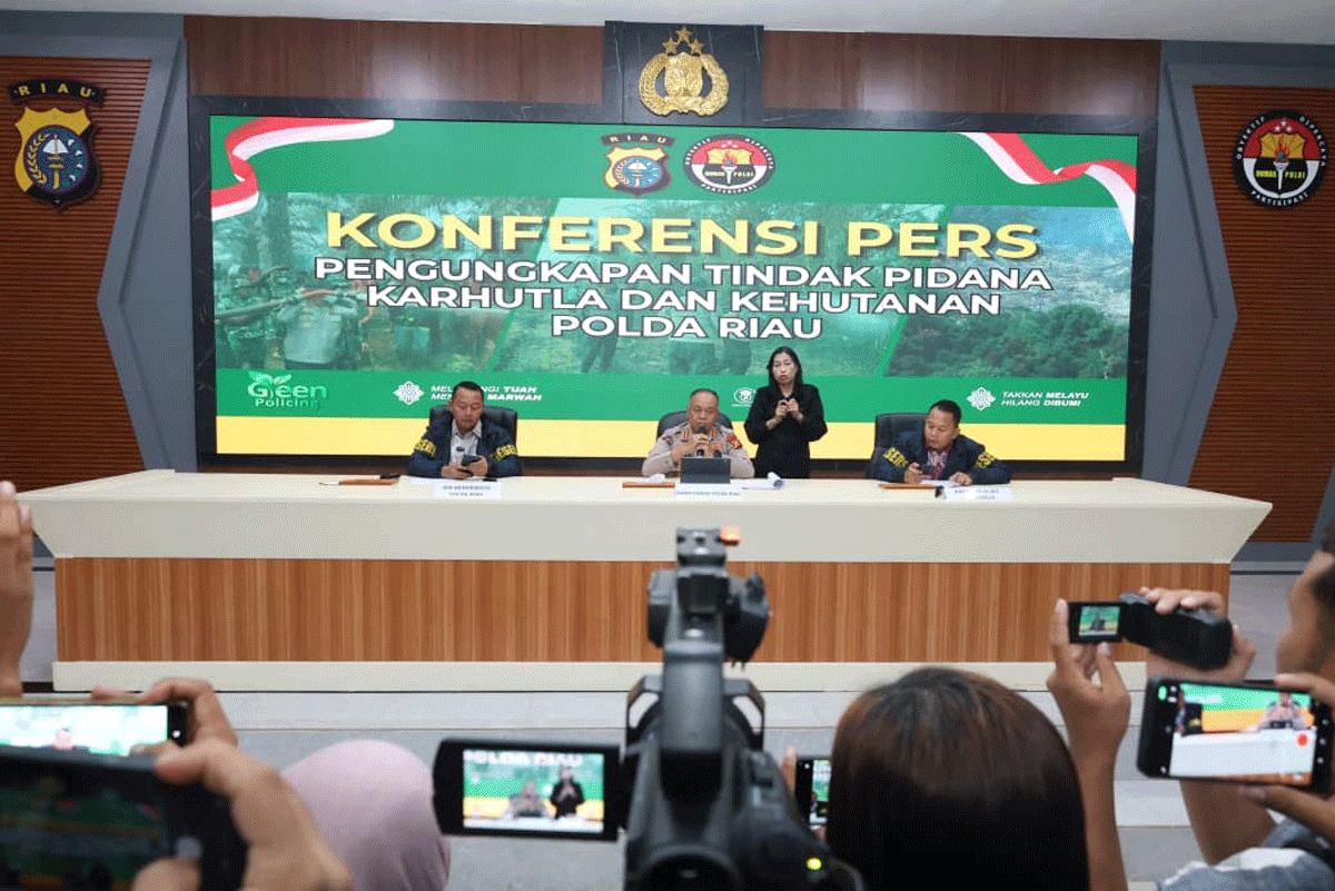 Jumpa pers Polda Riau