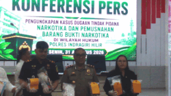 Polres Indragiri Hilir Musnahkan 5.707 Butir Ekstasi dan 291 Gram Sabu
