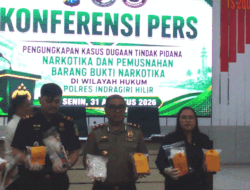 Polres Indragiri Hilir Musnahkan 5.707 Butir Ekstasi dan 291 Gram Sabu