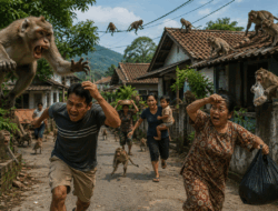Breaking News, Belasan Warga Digigit Monyet di Tembilahan