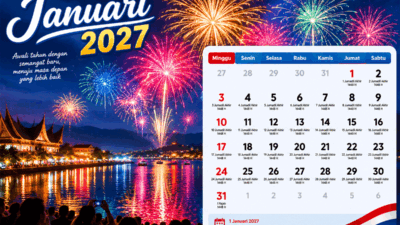 Ini Kalender Januari 2027. (Konten AI)