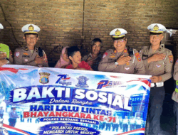 Personel Satlantas Polres Sergai Sambangi Warga dan Penjaga Perlintasan Kereta Api