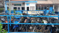 Ratusan Kendaraan Bermotor Menumpuk dan Berkarat di Satlantas Polres Serdang Bedagai