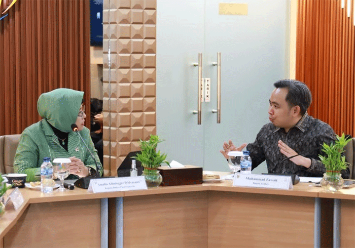 Bupati Jember, Muhammad Fawait, saat audiensi dengan Kepala BPS RI, Amalia Adininggar Widyasanti, di Jakarta, Kamis (29/10/2026). (Foto: Diskominfo Jember)