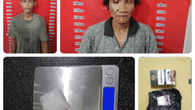 Transaksi Sabu di Perbaungan Digagalkan, Dua Pria Diciduk Polisi 8 Tersangka dan barang bukti yang diamankan polisi